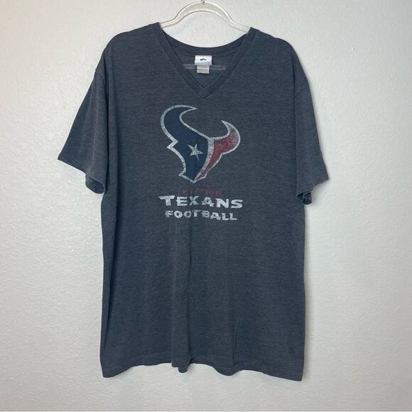 NFL Team Apparel Vintage Houston Texans Gray V-Neck T-Shirt Size XXL - Picture 1 of 6